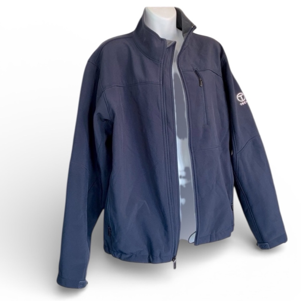 Tumi T-Tech Jacket, men's L, all weather, zip front & pockets, fleece lining euc